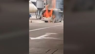 Delhi Airport Bus Fire