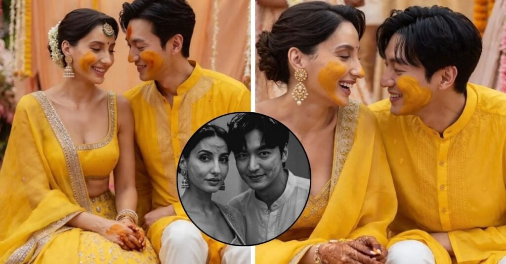 Nora Fatehi And Lee Min Ho Fake Haldi Photos 